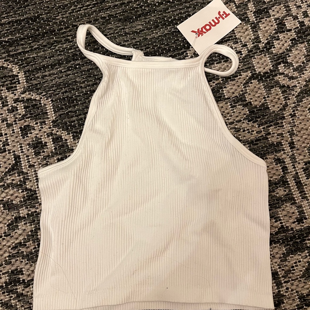 white tank top